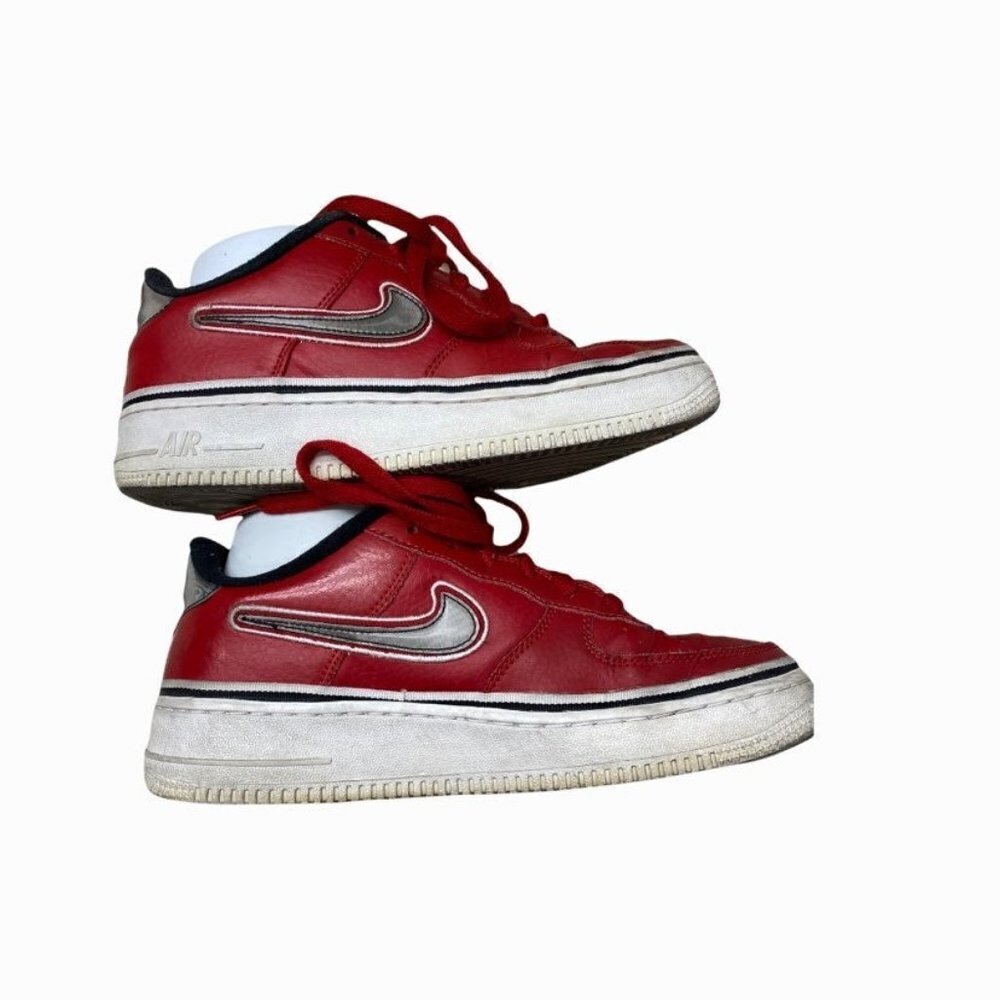 Nike Air Force 1 Lv8 Varsity Red Black White Sneakers Youth Size 6.5